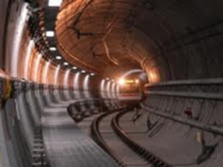 Inside the Perth Rail Tunnel in Western Australia